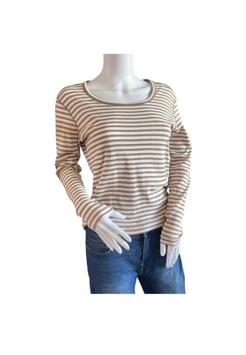 Calvin Klein Tops - Calvin Klein Top Women's Long Sleeve Scoop Neck Striped Small